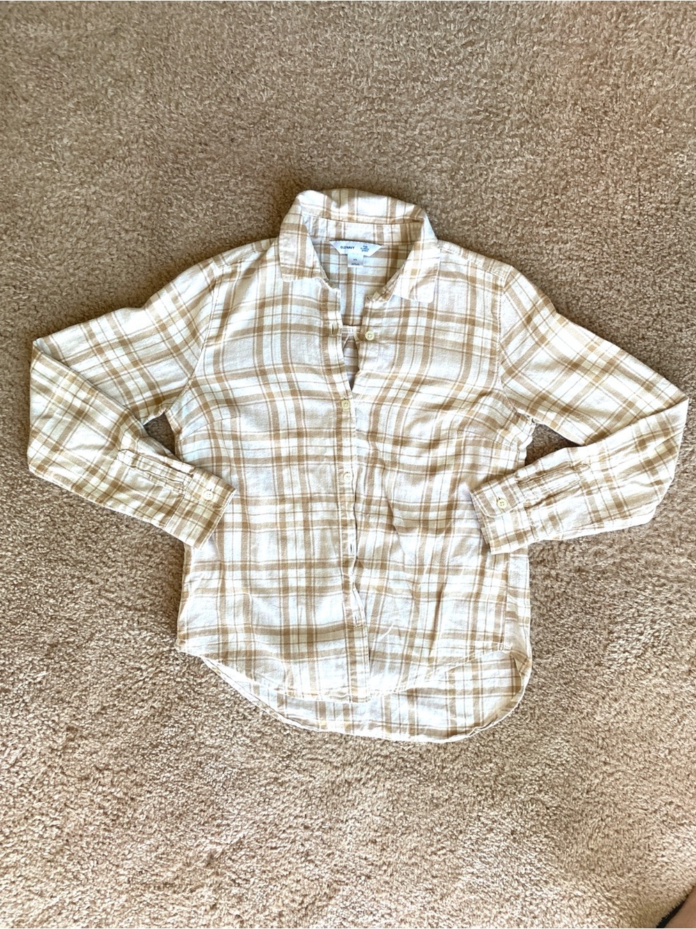 Basically New Old Navy Cotton Plaid Button-Down